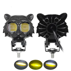 Nuovo LED per moto faretto a due colori faro tigre LED luci di guida fendinebbia ausiliario per camion UTV SUV