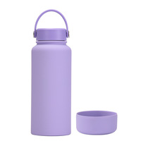 Tasse en acier inoxydable 304 isolée de grande capacité personnalisable à fond antidérapant Bouilloire pour sports de plein air portable Tasse à eau givrée