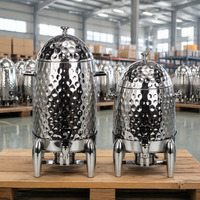 Distributeur de chocolat chaud martelé or et cuivre 12L 19L, machine à boissons en acier inoxydable avec chauffage pour café, lait, thé