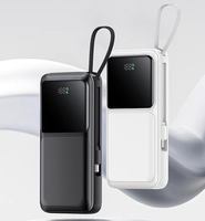 Power Bank Portabel Kapasitas Tinggi 10000mAh 20000mAh 30000mAh dengan Layar LED Digital dan Kabel