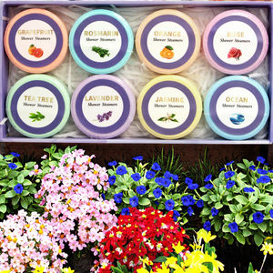 Vaporizadores de Ducha Veganos de Aromaterapia Natural y Orgánica con Aceite Esencial de Lavanda, Eucalipto y Menta, Personalizados por el Fabricante, 8*30g - Product Image 3