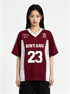 T-shirt d'été numérique pour <span class=keywords><strong>femme</strong></span> à <span class=keywords><strong>manches</strong></span> <span class=keywords><strong>courtes</strong></span> avec dentelle, col en V, rayé, coupe ajustée sexy, crop top, design tenue de football - Product Image 2
