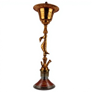 ชุดบารากุ Khalil Mamoon Gold Duck Ice Hookah ของแท้ - ขนาด 95 ซม. แกนทองเหลืองแท้และห้องภายในทำจากทองเหลือง - Product Image 2