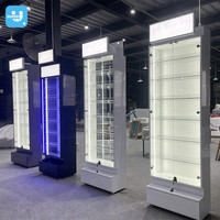 EN STOCK Vitrine de magasin en verre avec éclairage supérieur, verrouillable, avec tiroir de rangement