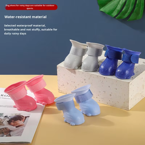 Botas para Perros con Correa de Princesa Pez, Zapatos para Lluvia, Novedad, 4 Piezas, Antideslizantes, para Todas las Estaciones, Estilo Lindo, Botas para Perros para Lluvia y Nieve - Product Image 5