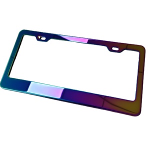 Porta Targa Personalizzato in Lega di Alluminio, Supporto Metallico Nero per Targa Auto - Product Image 1