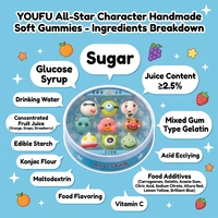 Bulk Cartoonfiguurtjes Collectie Fruitige Gummy Candy 145g Ronde Pot Halal BRC Gecertificeerd Aangepaste OEM