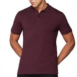 Polo de golf uni pour homme, manches courtes, col boutonné, t-shirts décontractés pour homme, streetwear simple, logo personnalisé - Product Image 1