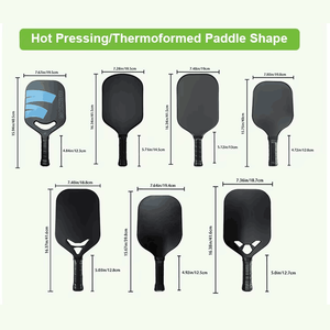 Paleta de Pickleball de Fibra de Vidrio con Logotipo Personalizado, Superficie de Fibra de Carbono, Juego de 2 Raquetas, 4 Pelotas y 1 Bolsa - Product Image 2