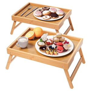 Plateau de <span class=keywords><strong>lit</strong></span> pliable en bambou <span class=keywords><strong>avec</strong></span> poignées, support pour ordinateur portable, plateau de petit-déjeuner, plateau de repas pour canapé et <span class=keywords><strong>lit</strong></span>, vente en gros - Product Image 1