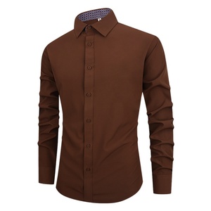 2025 nuovo <span class=keywords><strong>abito</strong></span> da <span class=keywords><strong>uomo</strong></span> sottile da <span class=keywords><strong>uomo</strong></span> camicia da <span class=keywords><strong>uomo</strong></span> con stampa camicia Casual sottile camicia a maniche lunghe - Product Image 5