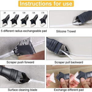 3 in 1 Silicone Remover Sealant Smooth Scraper Caulk Finisher Grout Kit Tools Floor Mould Removal Hand Tools Set - Product Image 3