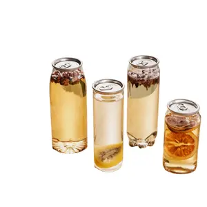 High Quality Labeling Printing Empty Plastic Transparent Soda Drink Energy Soda Can Juice Bottle Jar