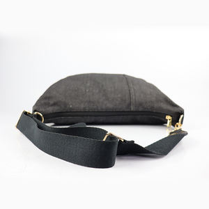 Bolso de mano de mezclilla Dami personalizado directo de fábrica para mujer, bolso de playa con cierre de cremallera y logotipo con estampado geométrico informal para ir de compras - Product Image 3