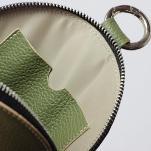 <b>Round</b> leather mask storage bag, portable coin purse zippered bag, mask clip, mask <b>box</b> - Product Image 3