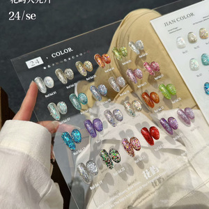 JIAN Set de 24 Colores de Esmalte de Gel Reflectante Neón Brillante, Marca Privada OEM, Purpurina Diamante, Esmalte de <span class=keywords><strong>Uñas</strong></span> de Gel UV Disco, Suministros - Product Image 3