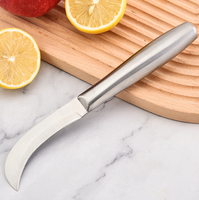 SK5 RVS Fruitmes Gebogen Lemmet Klein Mes voor Fruitwinkels