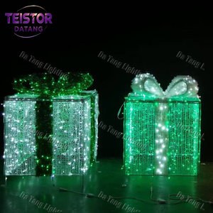 2D 3D Christmas Gift Box Motif Light Outdoor Street Decoration for Holiday Landscape Display Projects - Product Image 2