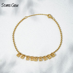 Starsgem 1.71ct 3.7mm Brilliant Cut Lab Grown Diamond DEF VS 18K Yellow <b>White</b> Solid <b>Gold</b> Unisex Trendy Diamond <b>Bracelet</b> - Product Image 4