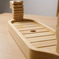 Ensemble de bateaux à sushi en bois personnalisés avec logo, plateau de service créatif sculpté en forme de dragon pour les amateurs de sushi, les traiteurs et les articles cadeaux