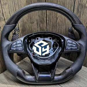 <span class=keywords><strong>Logo</strong></span> en cuir noir et jaune personnalisé volant modifié pour Mercedes Benz C GLC E S CLS AMG Zc-223-p3 - Product Image 1