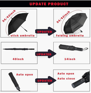 Parapluies d'affaires pour hommes, 10 nervures, <span class=keywords><strong>solide</strong></span>, coupe-vent, grande taille, automatique, noir, robuste, <span class=keywords><strong>parapluie</strong></span> pliant - Product Image 2