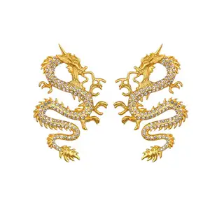China Dajin 2024 Damen elegantes Design Drachenohrringe Modeschmuck für stilbewusste Frauen mit Zink