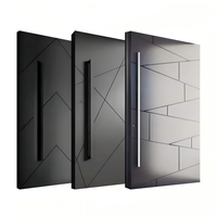 Porte d'entrée pivotante extérieure de conception américaine de luxe, porte d'entrée en acier, double porte en aluminium antivol pour résidentiel