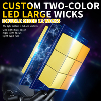 Auto bicolore lumières phare Led jaune blanc commutation pièces de voiture phare 2 couleurs phare Super lumineux modifié électrique