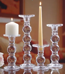 Kính Lớn Dome Lượn Sóng Handmade Bắc Âu Tấm Candle Holders Vuông Glass Set Trang Trí Wedding Đứng Vase Cup Candle Holders