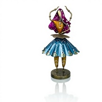 Figurines de danseuses en métal artisanales - Design Art Déco, décoration de table de haute qualité pour mariage, condoléances, baptême