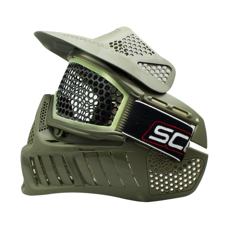 Máscara Oliva Malla Negra