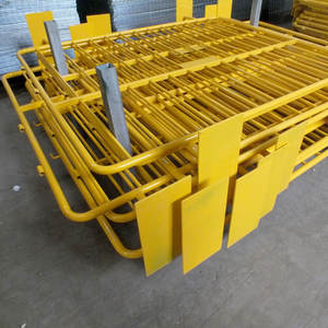 1,1 m de altura 2,2 m de ancho Control de multitudes Barreras amarillas Pies planos personalizables Valla de seguridad temporal en carretera - Product Image 6