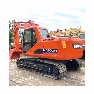 Excavatrice hydraulique d'occasion Doosan DH150LC-7, poids en marche 15 tonnes, poids de la machine 14000 kg, moteur Doosan, engrenages à faible entretien - Product Image 1