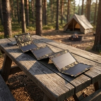 Panneau solaire portable pliable MULOYAL SPF080 60W USB 5V, mini batterie externe pour le camping et les voyages