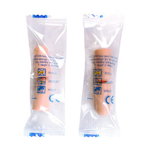 Tapones para los oídos de espuma de PU naranja de rebote lento desechables WELTA CE EN352 37dB SNR ANSI S3.19 NRR32dB, paquete de 2 pares en bolsa OPP. - Product Image 1