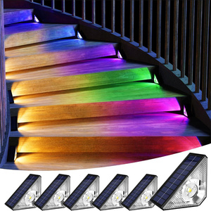Solar LED escalera paso esquina luz noche sensor lámpara al aire libre IP68 linterna impermeable <span class=keywords><strong>para</strong></span> jardín patio Parque Decoración - Product Image 2