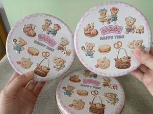 علبة معدنية مستديرة بالجملة لتخزين الطعام بتصميم مطفي لعيد الميلاد، مناسبة لحفظ البيتزا - Product Image 4