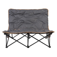 Chaise de plage et de camping moderne pliable pour 2 personnes, durable, portable et confortable, au design côtier, idéale pour les parcs