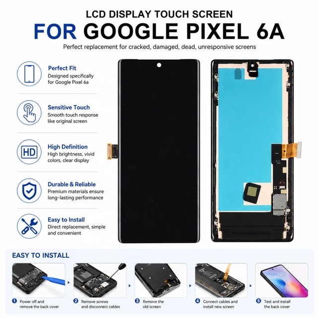 OEM LCD Touch Digitizer Screen Assembly Pixel 6 Pro Full Display Wholesale Cell Phone Repair Spare Parts Stable Touch Function