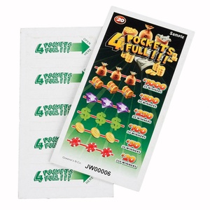 Cartes à gratter colorées à languette détachable pour loterie et bingo, avec impression sur papier, fabriquées en usine - Product Image 3