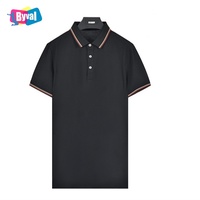 Byval Garment Wholesale Chemises polo pour hommes à manches courtes en tissu piqué 100% coton, grandes tailles, logo de marque personnalisé, vêtements décontractés