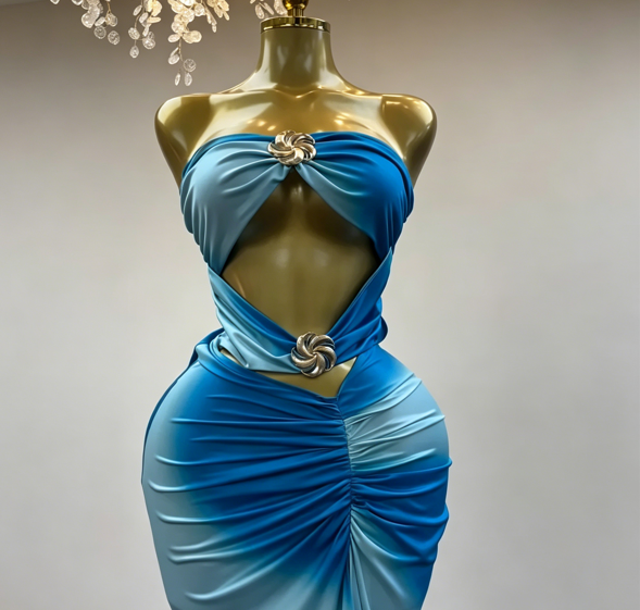 Royal Blue Short Tight Dress - Sexy Mini Bodycon Style