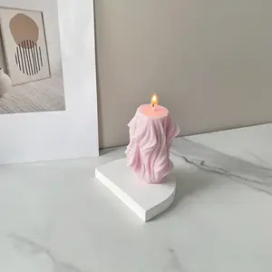 树脂蜡烛模具3D几何模具蜡烛制作旋转雨滴形状硅胶模具DIY手工石膏工艺