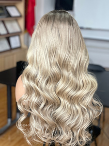 Pelucas de Encaje Frontal Peruano, Cabello Virgen Rubio Natural, Encaje Completo, Sedoso, Liso, Ondulado, Alta Densidad, Peluca para Mujer - Product Image 2