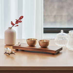 Ensemble de verres à soju coréens traditionnels NOBBAN en bronze forgé à la main (lot de 2) – Artisanat coréen authentique - Product Image 4