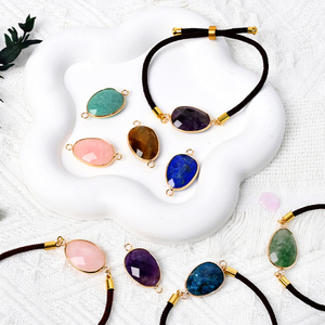 Vente flash - Collier avec pendentif en cristal de pierre précieuse naturelle, pendentif ovale multi-facettes, bijoux en cristal pour cadeau - Product Image 5