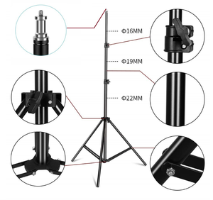 Treppiede per Studio fotografico regolabile da 6.5 piedi 2.1 M con vite da 1/4 "per <span class=keywords><strong>sfondi</strong></span> di ombrelli per fotocamera del telefono - Product Image 2
