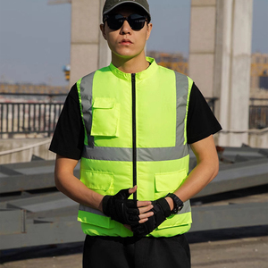 Trọng lượng nhẹ và di động ngoài trời phản quang sọc vest đa Túi Quạt làm mát vest mặt trời bảo vệ điều hòa không khí vest - Product Image 4