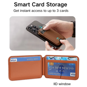 Macsafe <span class=keywords><strong>ก</strong></span>ระเป๋าสตางค์หนังแม่เหล็กสำหรับ iPhone, สำหรับ iPhone 17/16/15/14/13 PRO MAX ขาตั้งโทรศัพท์ทำจา<span class=keywords><strong>ก</strong></span>โพลีเอสเตอร์ RFID แบบสั้นรองรับที่วางโทรศัพท์ - Product Image 3